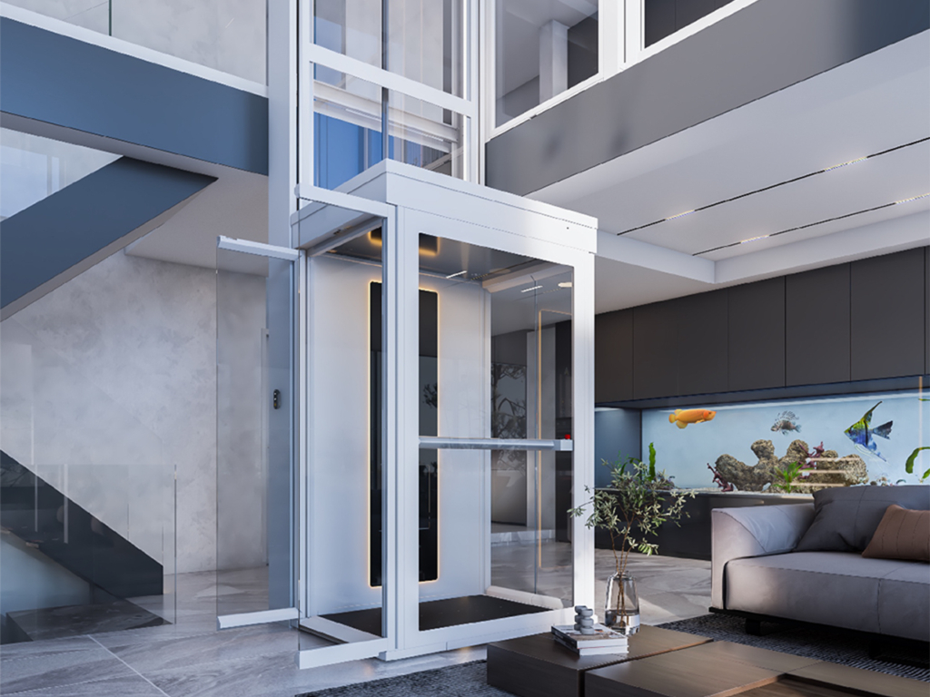 Cibes Symmetry Ascenda residential elevator offering compact, stylish accessibility for veterans across Connecticut and surrounding states