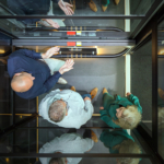 Veteran using a Cibes Symmetry elevator installed by Elevator Service Company for accessible living in Connecticut